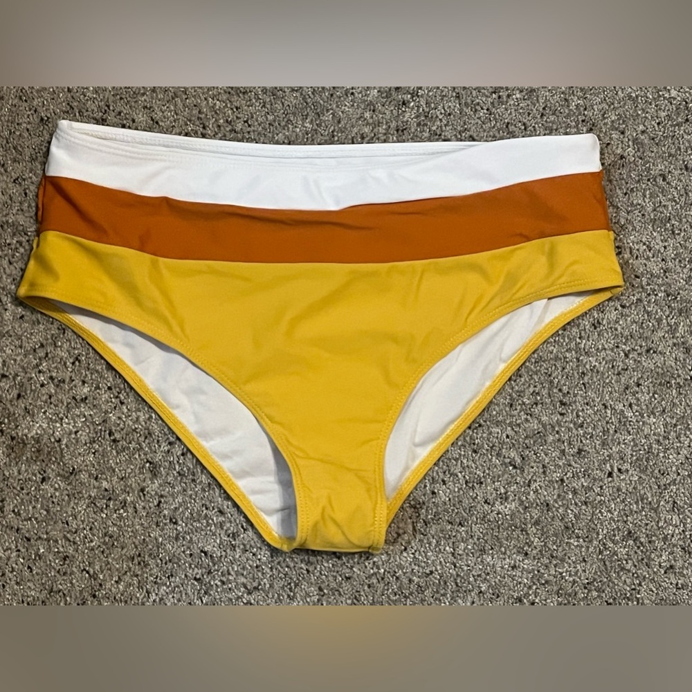 SHEIN swim Bottom Large Orange Yellow